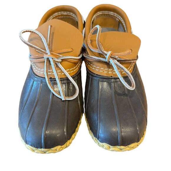 L.L. Bean Low Bean Duck Boots Boat Shoes Tan/Navy, Women's 9 Narrow (2A) - Picture 7 of 12